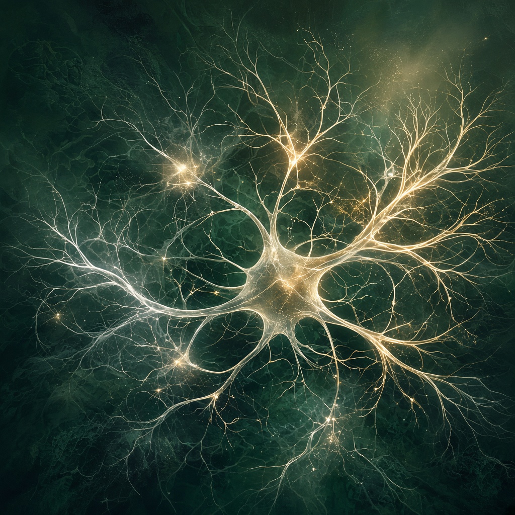 Abstract neural pathways suggesting brain development and human potential